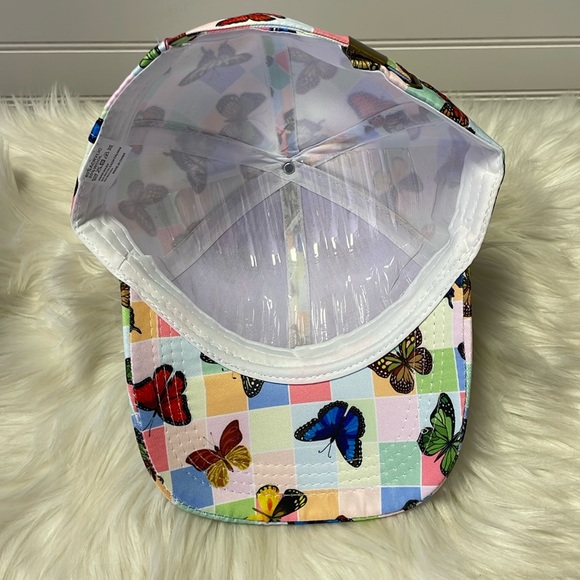 Butterfly 🦋 Pastel Colorblocked with Multicolored Butterflies Baseball Cap - Picture 9 of 12
